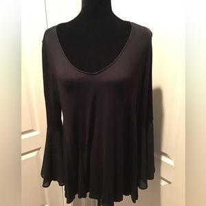 Black Jersey knit top